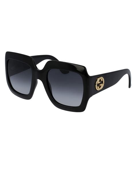 gucci square clear glasses|gucci oversized square sunglasses black.